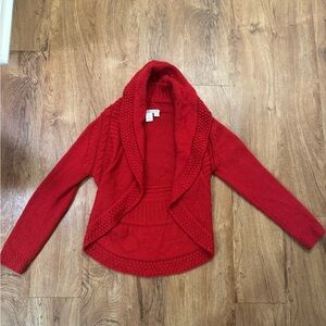 Coldwater Creek Women’s Medium M (10-12) Red Cardigan Sweater Lovely and Warm